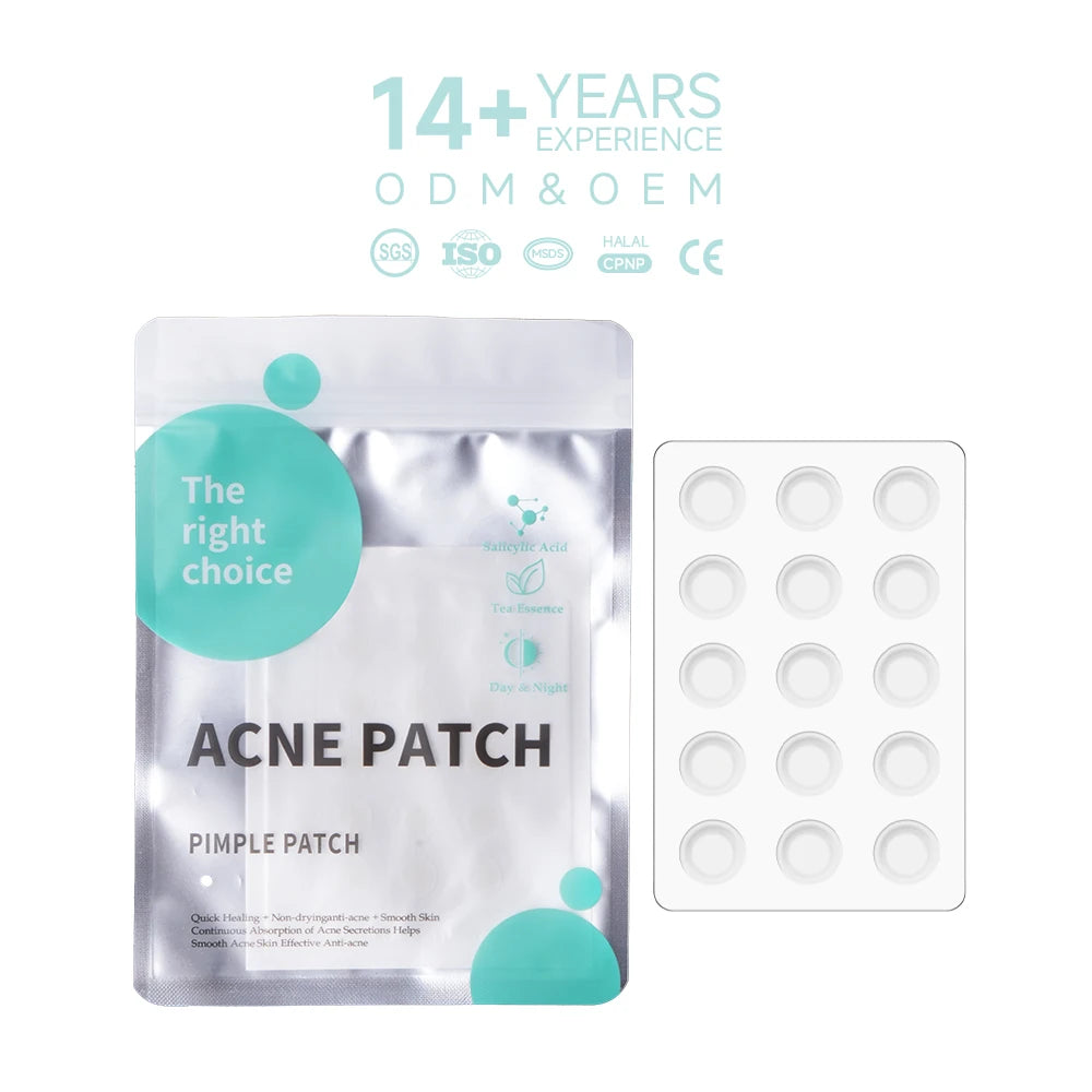 Wholesale Pimple Patches with Salicylic Acid Factory Direct Price OEM Custom Size Hydrocolloid Acne Patches for Face